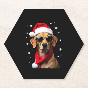 Porta-copo De Papel Roupa de Natal Luzes de Natal Cachorro Boxer Engra