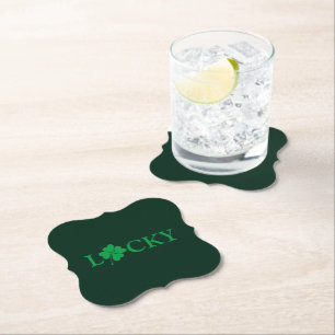 Porta-copo De Papel Rua de Shamrock, Lucky Green Clover.