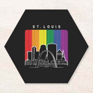 Porta-copo De Papel Rua Louis Missouri Rainbow Flag LGBTQAI Pride