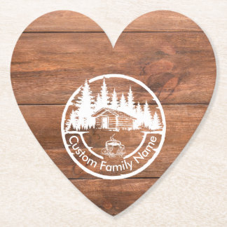 Porta-copo De Papel Rustic Cottage Cabin Barn | Custom Family Name