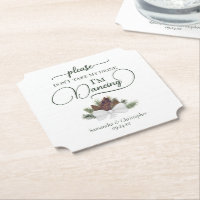 Rustic Pinecones Não Tome Meu Casamento de Bebida