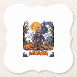 Porta-copo De Papel Saco de Doces Espantalho de Halloween Abóboras Cas