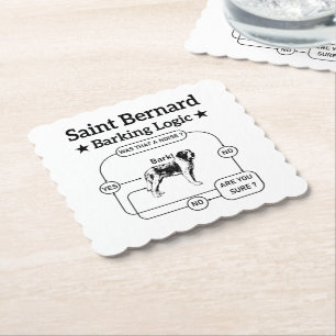 Porta-copo De Papel Santo Bernard Barking Lógico Funny Dog Proprietári
