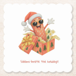 Porta-copo De Papel saúdam o Natal com salame!