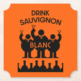 Porta-copo De Papel Sauvignon Blanc Wine Drinker