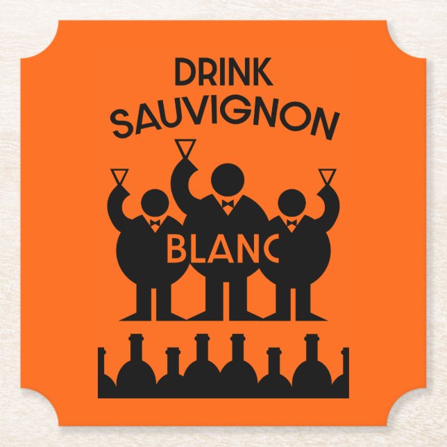 Porta-copo De Papel Sauvignon Blanc Wine Drinker (Frente)