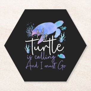 Porta-copo De Papel Sea Turtle Tortoise Watercolor