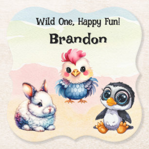 Porta-copo De Papel Selvagem De Animais De Floresta Brincadeiras