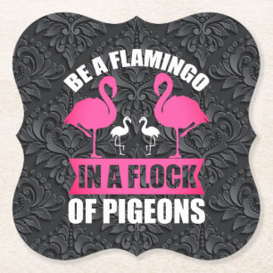 Porta-copo De Papel Ser Flamingo Num Bando De Pombos-18716