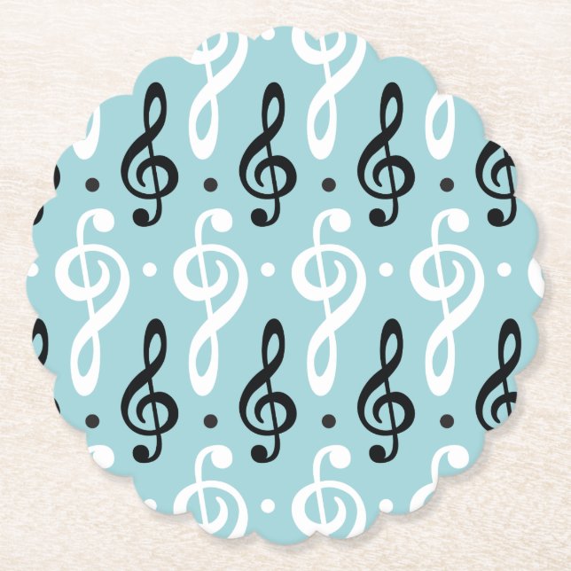Porta-copo De Papel Serene Melodies Treble Clef (Frente)