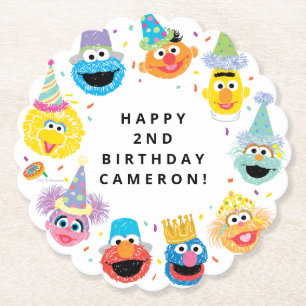 Porta-copo De Papel Sesame Street Pals Confetti Aniversário