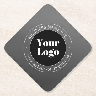 Porta-copo De Papel Seu logotipo ou design de negócios & texto editáve
