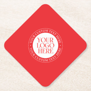 Porta-copo De Papel Seu logotipo ou outra imagem Natal Vermelho e Br
