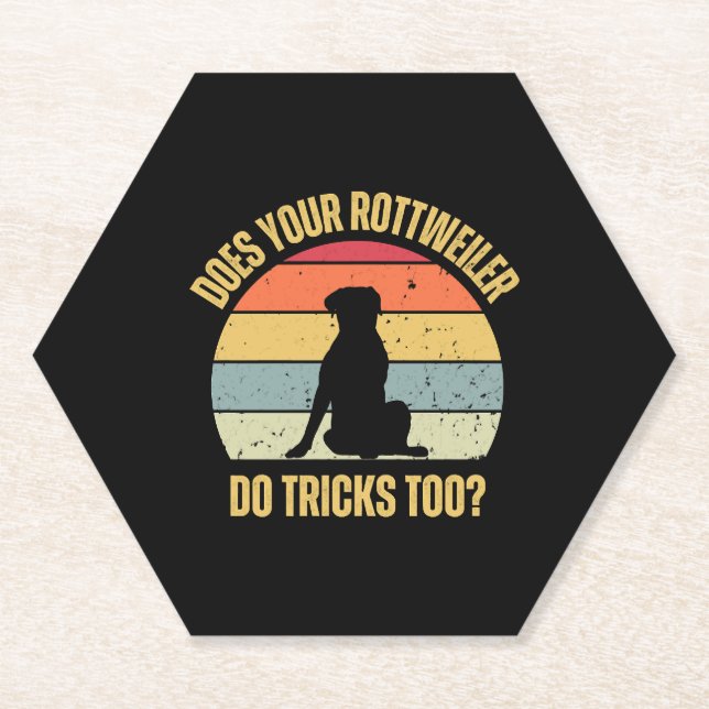 Porta-copo De Papel Seu Rottweiler Também Faz Truques? (Frente)
