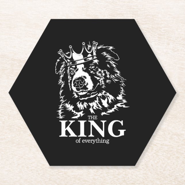 Porta-copo De Papel Shepherd King of All dog pai (Frente)