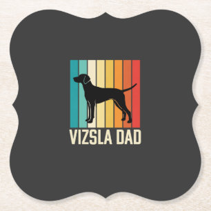 Porta-copo De Papel Silhueta de Cachorro Pai Vizsla Retro