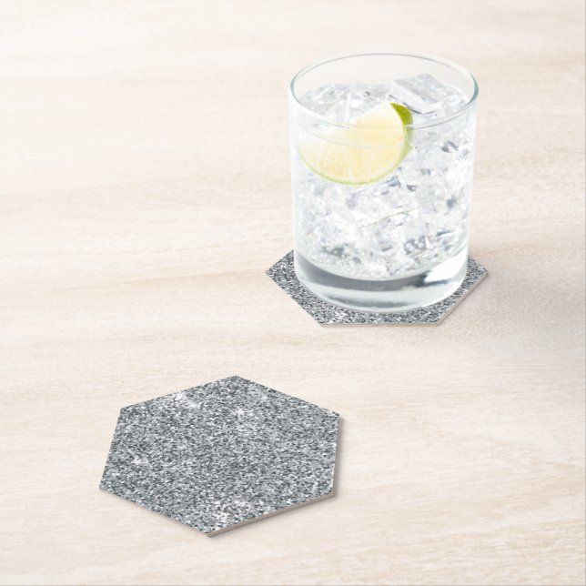 Porta-copo De Papel Silver Stone Gary Dourado Marble Purple Glitter (Insitu)