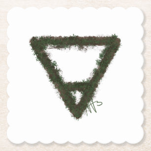 Porta-copo De Papel Símbolo de Alquimia do Elemento Rocky Earth