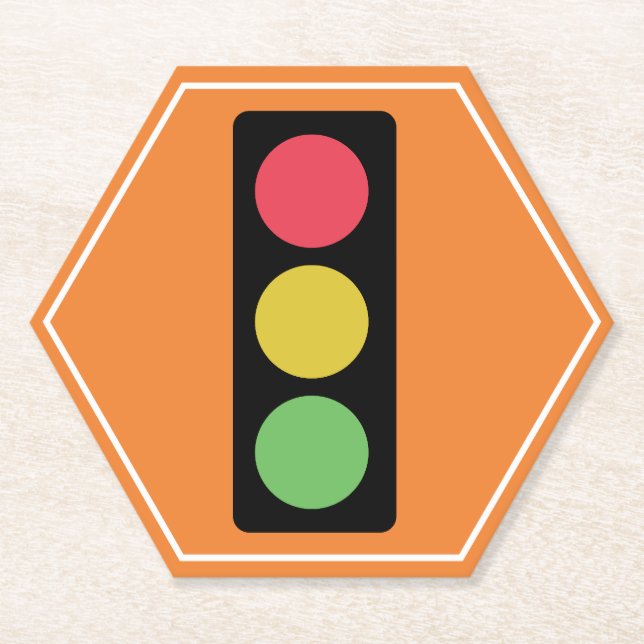 Porta-copo De Papel Sinal de Luzes de Tráfego de Transporte (Frente)