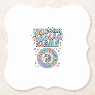 Porta-copo De Papel Sinal Zodíaco Unicórnio Design Vetorial Kawaii_1