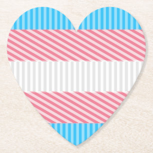 Porta-copo De Papel Sinalizador do Abstrato Transgender Pride Stripe F
