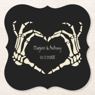Porta-copo De Papel Skeleton Mãos Casamento Personalizado em Forma de