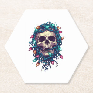 Porta-copo De Papel Skullmas Tangidos � Esqueleto De Xmas Engraçado