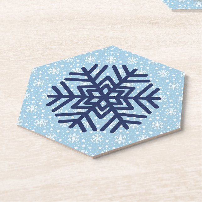 Porta-copo De Papel Snowflake Absorbent Christmas (Angular)
