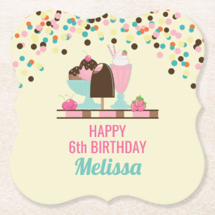 Porta-copo De Papel Sorvete Sundae Summery Tenta Aniversário