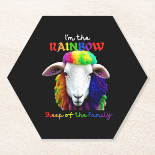 Porta-copo De Papel Sou a ovelha RAINBOW da família 2