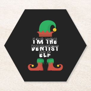 Porta-copo De Papel Sou o Dentista Elf design de Natal para