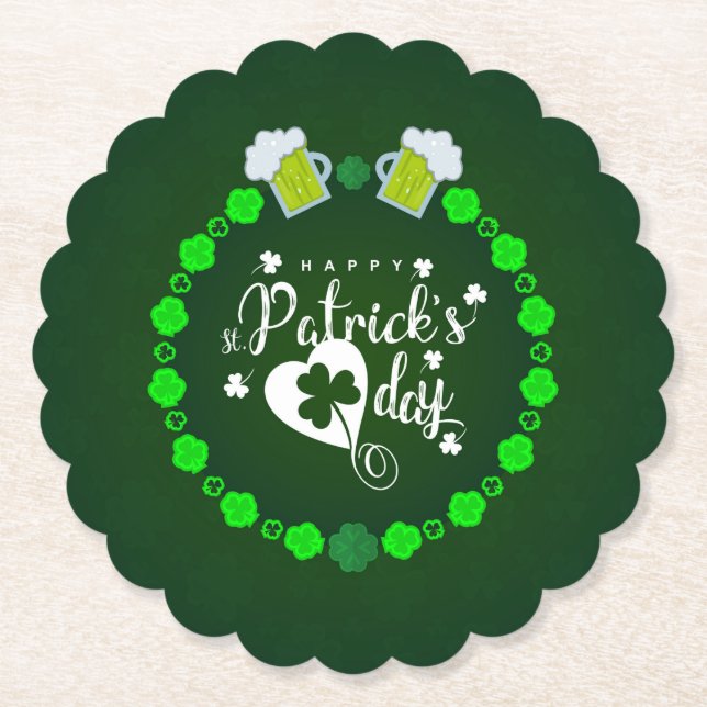 Porta-copo De Papel St Patrick's Day  (Frente)