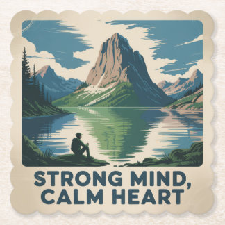 Porta-copo De Papel Strong Mind, Calm Heart