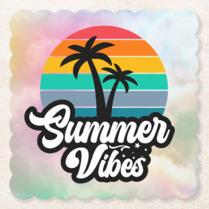 Porta-copo De Papel Summer Vibes Lago Tropical Scene-32922