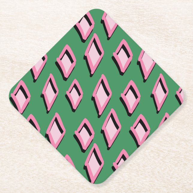 Porta-copo De Papel Suporte de Diamante Rosa (Frente)