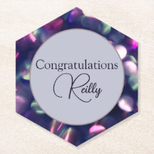 Suporte de Papel Personalizável Berry Sparkle