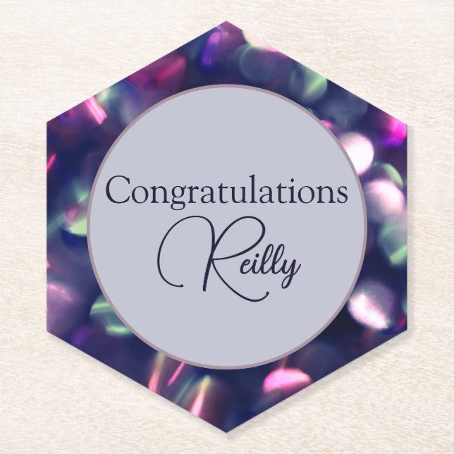 Porta-copo De Papel Suporte de Papel Personalizável Berry Sparkle (Frente)