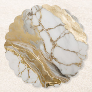 Porta-copo De Papel Suporte de papel rústico de mármore branco simples