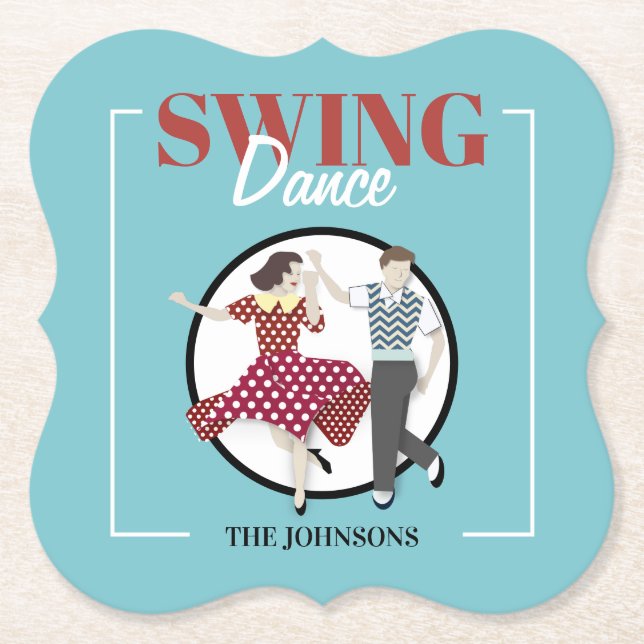 Porta-copo De Papel Swing Dance (Frente)