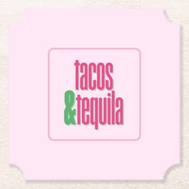 Porta-copo De Papel Tacos Tequila Festa de Partido (Frente)