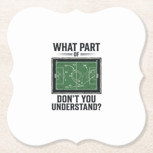 Porta-copo De Papel Táticas Engraçadas de Futebol Treinador Camisa Vin