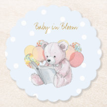 Teddy Bear lendo um livro Baby in Bloom
