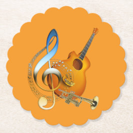 Porta-copo De Papel Temas de Celebração para Amantes da Música