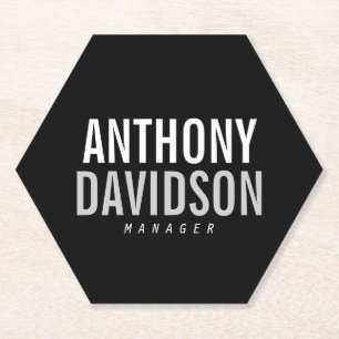 Porta-copo De Papel Tendência Moderna Texto Negrito Negrito Negrito