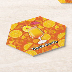 Porta-copo De Papel Tequila Sunrise Coctail