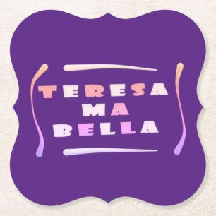 Porta-copo De Papel Teresa Bella fez sua placa de cores mistas