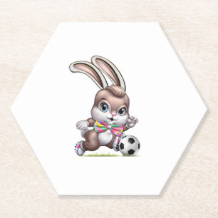 Porta-copo De Papel Teto De Futebol De Coelho Da Páscoa Com Futebol Pa