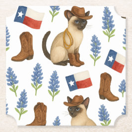 Porta-copo De Papel Texas Birthday Themed for Cat Lovers