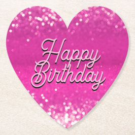 Porta-copo De Papel Texto Personalizado de Marcação de Largura Rosa Qu