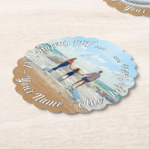 Porta-copo De Papel Texto personalizado personalizado Sua Porta copos